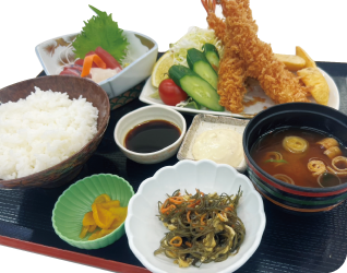 上エビフライ定食